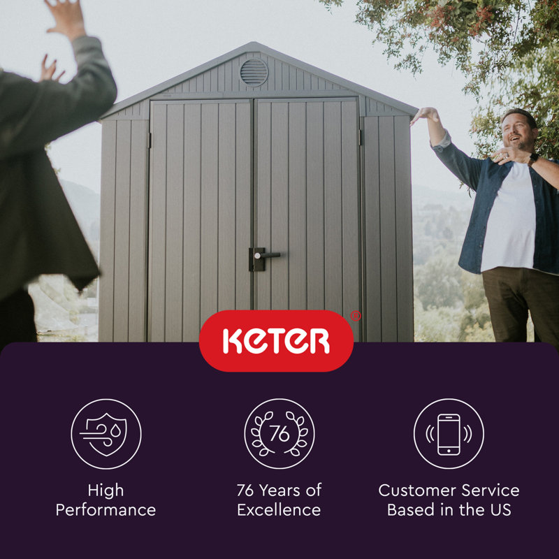 Keter Darwin 6x4 ft. Durable Resin Outdoor Storage Shed With Floor